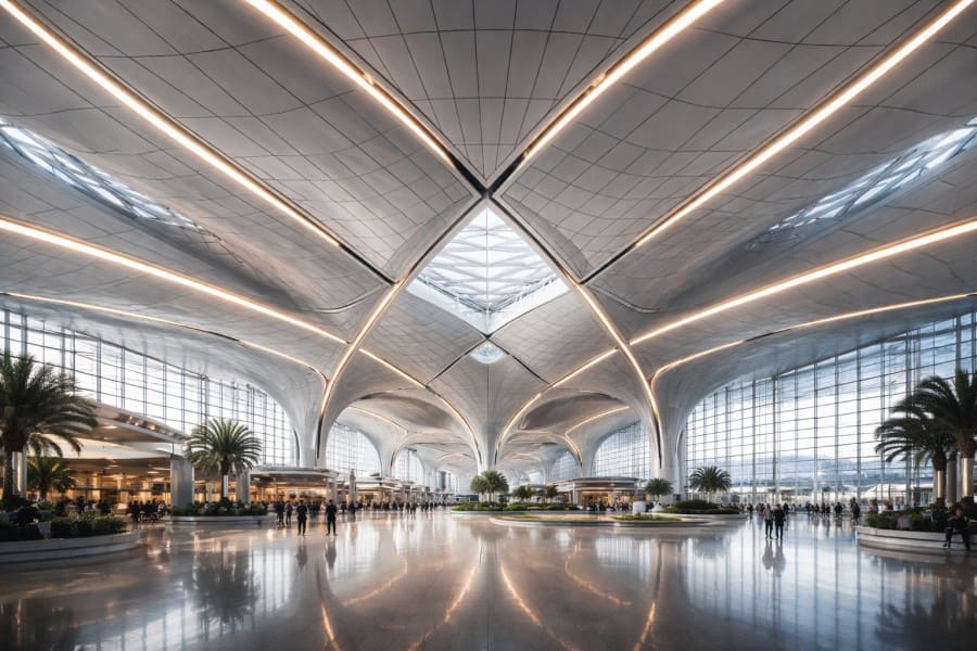 Airport and public transportation infrastructure