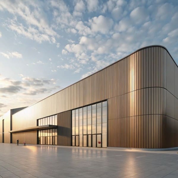 Custom metal facade panels
