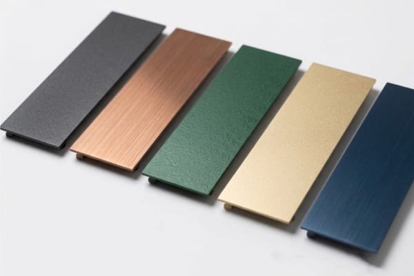 PVDF fluorocarbon coating finish sample on aluminum panel
