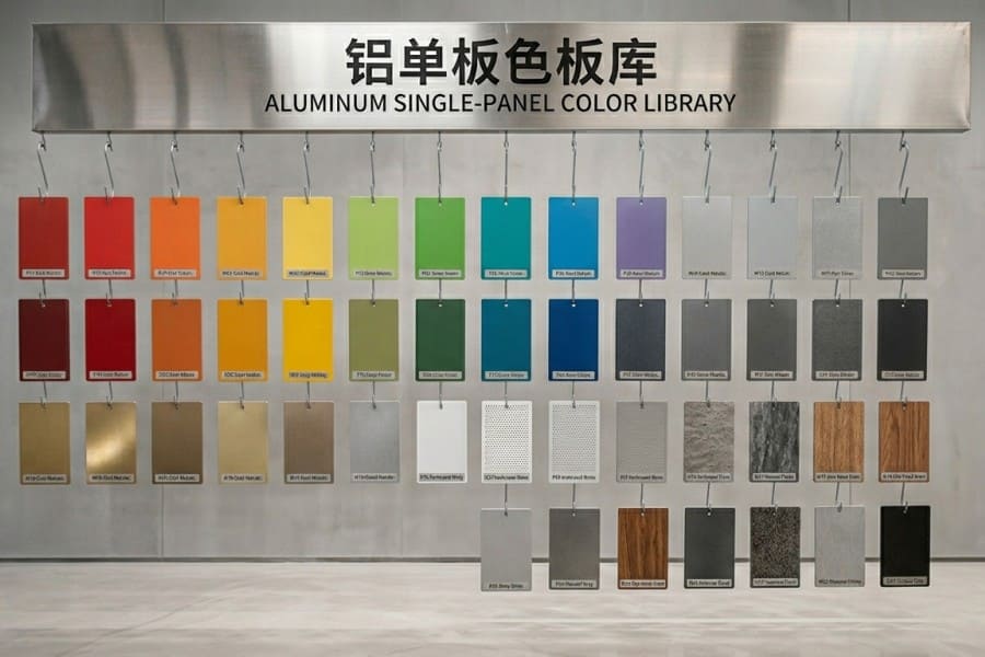 Premium aluminum surface finish samples